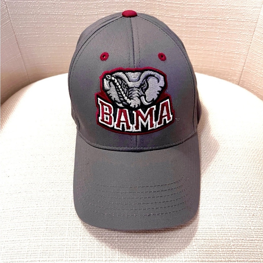 Alabama Crimson Tide Hat Cap Strap Back Adult Gray Red College Football Mens
